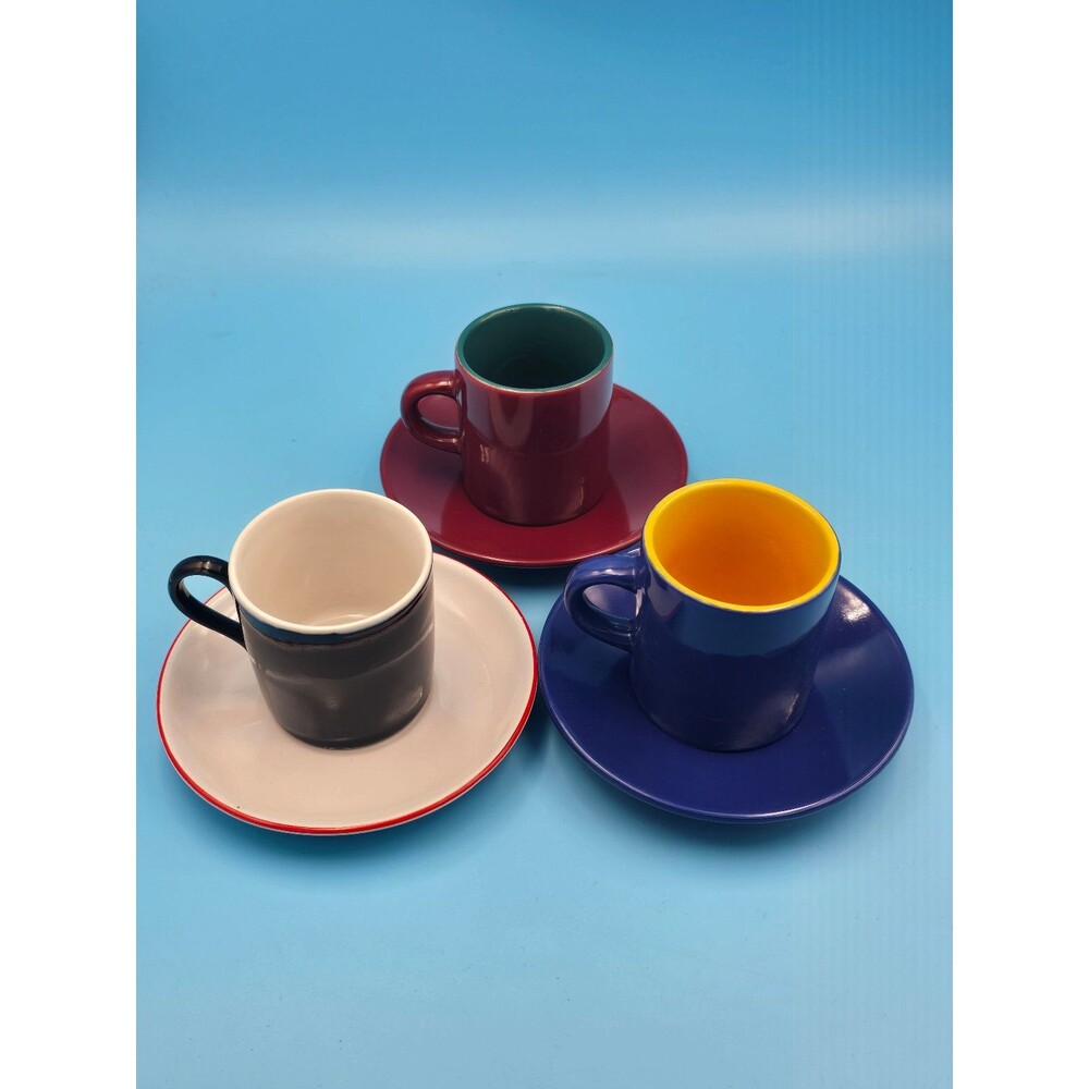 Expresso Small Cups and Saucers Set of 3